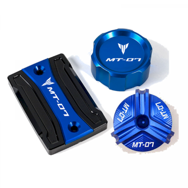 Alu CNC Abdeckungen für eine Yamaha MT-07 2014-2022 (blau)